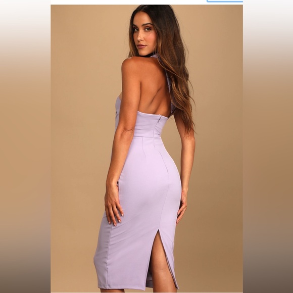 Lulu's Lavender One Shoulder Dress - Picture 2 of 4